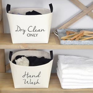 Dry Clean Only Canvas Laundry Basket Hamper image 5