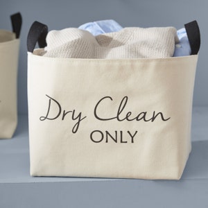 Dry Clean Only Canvas Laundry Basket Hamper image 7