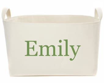 Personalized Canvas Storage Basket