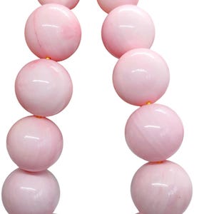 16inch  Natural  Pink Queen Conch 4-20mm  Round Ball Disco  Loose Beads for jewelry making