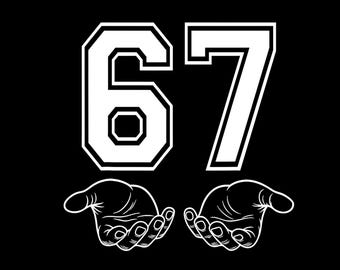 Six Seven 6 7 Meme Funny Hands PNG Bundle, Viral Internet Meme Humor, Funny Generation Z, 67 Trend, Funny Social Media, Sports Gift shirt