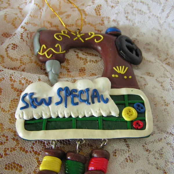 Sew Special christmas ornament with thread and sewing machine with coupon code