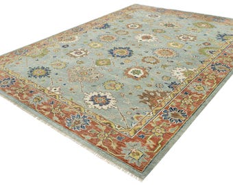 Handmade Distressed Beige Oriental Rug: Neutral Boho Decor