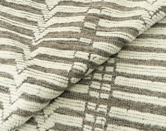 Handwoven Wool Area Rug | Boho Geometric Diamond Design