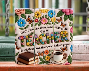 Inflated Teacher Tumbler Wrap 20oz Tumbler Wrap Teacher Tumbler Png Teacher Gift Wrap Teacher 20oz Sublimation Designs Digital Download