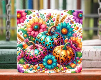 Fall Tumbler Wrap,Pumpkin Tumbler Wrap, Fall Tumbler Png, Autumn Tumbler Wrap,Flower Tumbler Wrap, 20oz Tumbler Wrap, Digital Download