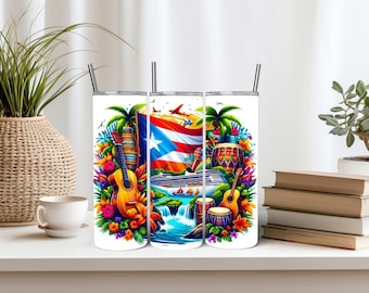 puertoricanische Flagge 20 Unzen Becher wickeln puertoricanische Design puertoricanische Verpackung puertoricanische Sublimation Designs digitaler Download