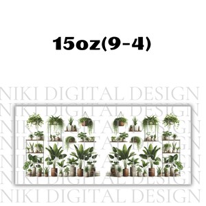 Plant Mug Wrap 11oz & 15oz Coffee Mug Png Plant Coffee Mug House Plant Mug Plant Mom Mug 3D Mug Wrap Sublimation Designs Digital Download