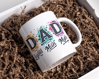 Fathers Day Mug Wrap, 11oz & 15oz Coffee Mug Png, Dad Mug Wrap, Father Mug Wrap, 3D Mug Wrap, Best Dad Mug Wrap, Digital Download