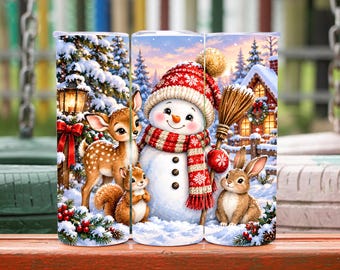 Christmas Tumbler Wrap, Snowman Tumbler Wrap, Christmas Tumbler Png, Christmas Coffee Tumbler Wrap, Snowman Sublimation, Digital Download