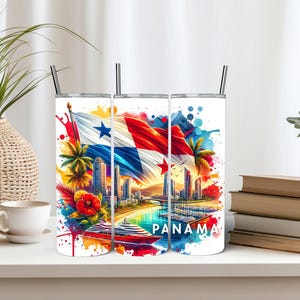 Panama Tumbler Wrap 20oz tumbler Wrap Skinny Tumbler Wrap Panama Sublimation Trendy Tumbler Wrap Sublimation Designs Digital Download
