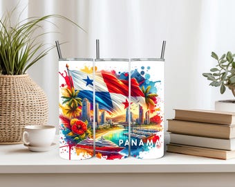 Panama Tumbler Wrap 20oz tumbler Wrap Skinny Tumbler Wrap Panama Sublimation Trendy Tumbler Wrap Sublimation Designs Digital Download