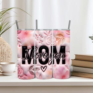 Inflated Mothers Day Tumbler Wrap Digital, 20oz Tumbler PNG, Mom Tumbler Wrap, Happy Mothers Day Wrap, Floral Mom Tumbler, Digital Download