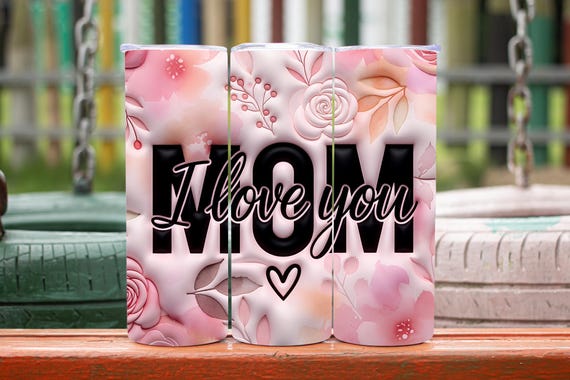 Inflated Mothers Day Tumbler Wrap Digital, 20oz Tumbler PNG, Mom Tumbler Wrap, Happy Mothers Day Wrap, Floral Mom Tumbler, Digital Download