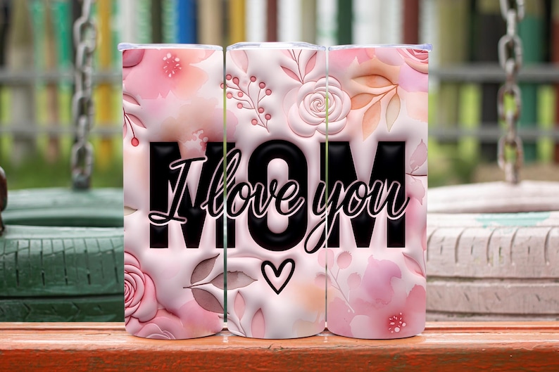 Inflated Mothers Day Tumbler Wrap Digital, 20oz Tumbler PNG, Mom Tumbler Wrap, Happy Mothers Day Wrap, Floral Mom Tumbler, Digital Download