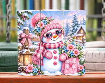 Christmas Tumbler Wrap, Snowman Tumbler Wrap, Christmas Tumbler Png, Christmas Coffee Tumbler Wrap, Snowman Sublimation, Digital Download