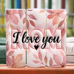 Inflated Mothers Day Tumbler Wrap Digital, 20oz Tumbler PNG, Mom Tumbler Wrap, Happy Mothers Day Wrap, Floral Mom Tumbler, Digital Download