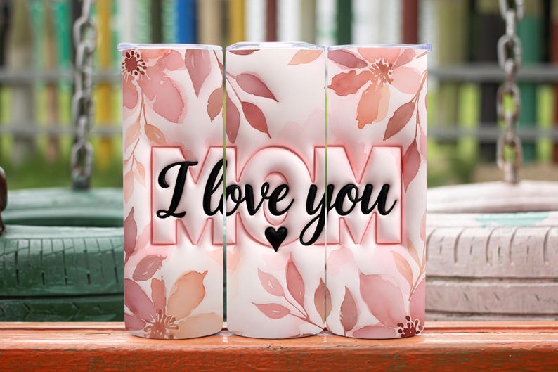 Inflated Mothers Day Tumbler Wrap Digital, 20oz Tumbler PNG, Mom Tumbler Wrap, Happy Mothers Day Wrap, Floral Mom Tumbler, Digital Download