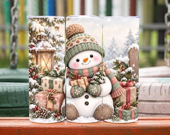 Christmas Tumbler Wrap, Snowman Tumbler Wrap Png, Christmas Tumbler Png, Christmas Sublimation Designs, 20oz Tumbler Wrap, Digital Download