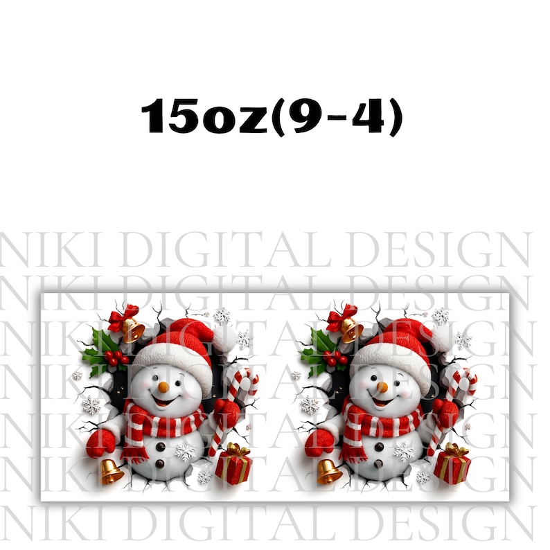 Snowman Mug Wrap 11 Oz & 15 Oz Mug Wrap Coffee Mug Png 3D Mug Wrap ...