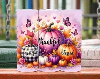 Fall Tumbler Wrap, Pumpkin Tumbler Wrap, Autumn Tumbler Wrap, Fall Tumbler Png, Flower Tumbler Wrap, 20oz Tumbler Wrap, Digital Download