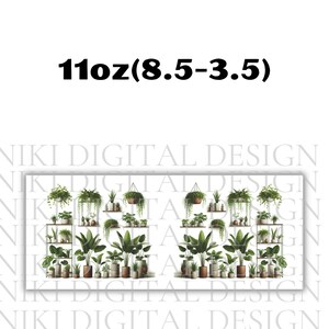 Plant Mug Wrap 11oz & 15oz Coffee Mug Png Plant Coffee Mug House Plant Mug Plant Mom Mug 3D Mug Wrap Sublimation Designs Digital Download