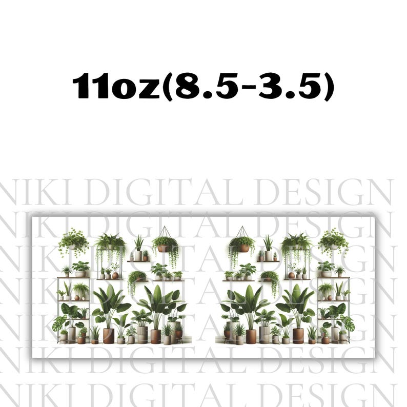 Plant Mug Wrap 11oz & 15oz Coffee Mug Png Plant Coffee Mug House Plant Mug Plant Mom Mug 3D Mug Wrap Sublimation Designs Digital Download