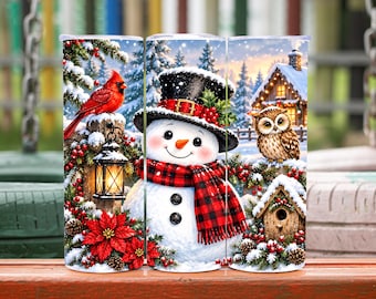 Christmas Tumbler Wrap, Snowman Tumbler Wrap, Christmas Tumbler Png, Christmas Coffee Tumbler Wrap, Snowman Sublimation, Digital Download
