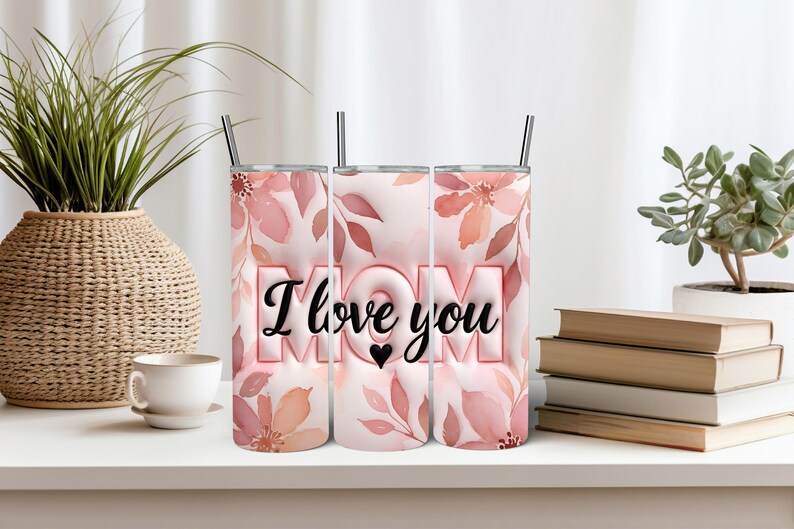 Inflated Mothers Day Tumbler Wrap Digital, 20oz Tumbler PNG, Mom Tumbler Wrap, Happy Mothers Day Wrap, Floral Mom Tumbler, Digital Download