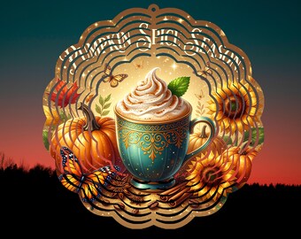 Fall Wind Spinner Png, Autumn Wind Spinner, Pumpkin Wind Spinner, Garden Wind Spinner, Floral Wind Spinner Designs, Digital Download