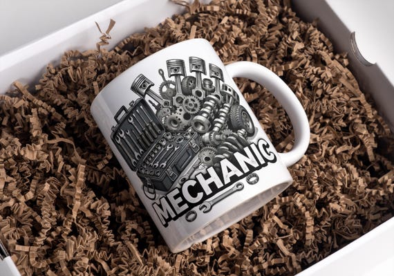 Mechanic Mug Wrap, Tools Mug Wrap, Mechanic Sublimation, 11oz & 15oz Coffee Mug Png, Mechanic Dad Mug Wrap, Digital Download