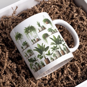 Plant Mug Wrap 11oz & 15oz Coffee Mug Png Plant Coffee Mug House Plant Mug Plant Mom Mug 3D Mug Wrap Sublimation Designs Digital Download