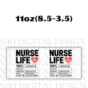 Nurse Mug Wrap 11oz & 15oz Mug Wrap Nurse Cup 3D Nurse Mug Nurse Gift Nurse Life Coffee Mug Png 3D Mug Sublimation Designs Digital Download