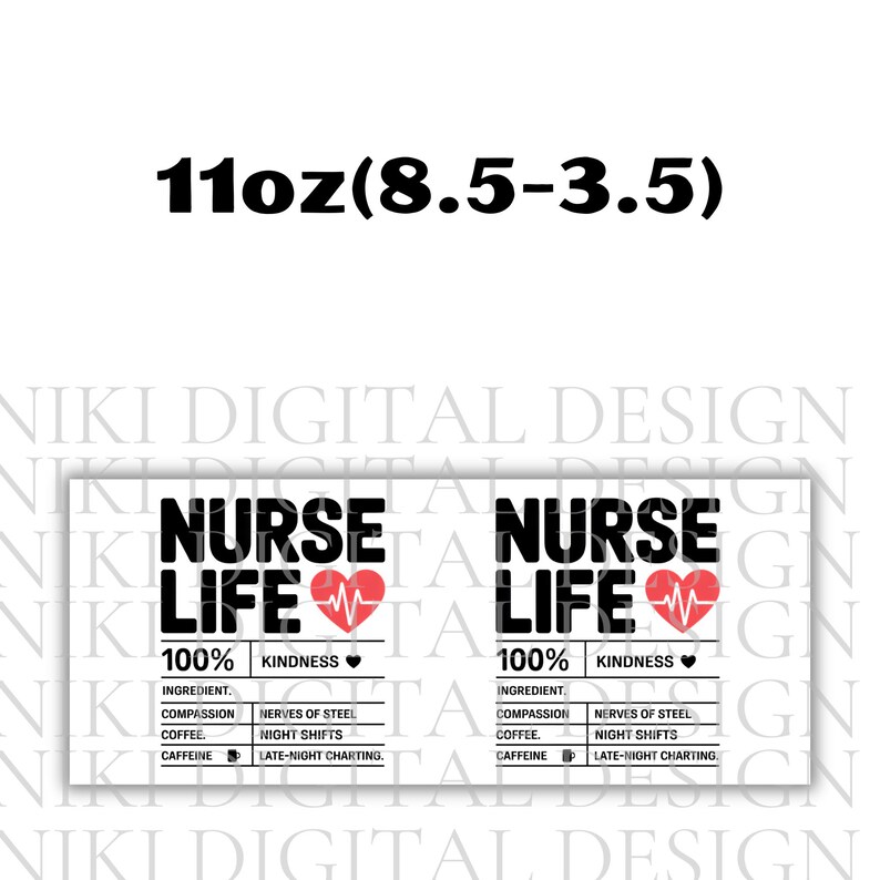 Nurse Mug Wrap 11oz & 15oz Mug Wrap Nurse Cup 3D Nurse Mug Nurse Gift Nurse Life Coffee Mug Png 3D Mug Sublimation Designs Digital Download
