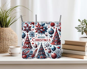 Merry Christmas Tumbler Wrap, Merry Christmas Tumbler PNG, Christmas wrap, 20oz Skinny Tumbler Wrap, Sublimation Designs, Digital Download