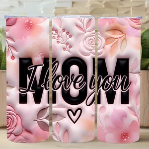 Inflated Mothers Day Tumbler Wrap Digital, 20oz Tumbler PNG, Mom Tumbler Wrap, Happy Mothers Day Wrap, Floral Mom Tumbler, Digital Download