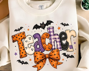 Teacher Halloween Png, T-Shirt Designs, Teacher Shirt Png, Science Teacher Png, Teacher Life Png, Trendy Halloween Png, Digital Download