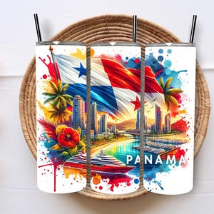 Panama Tumbler Wrap 20oz tumbler Wrap Skinny Tumbler Wrap Panama Sublimation Trendy Tumbler Wrap Sublimation Designs Digital Download