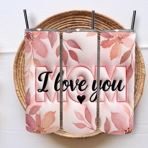 Inflated Mothers Day Tumbler Wrap Digital, 20oz Tumbler PNG, Mom Tumbler Wrap, Happy Mothers Day Wrap, Floral Mom Tumbler, Digital Download