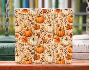 Fall Tumbler Wrap, Autumn Tumbler Wrap, Pumpkin Tumbler Wrap, Fall Tumbler Designs, Fall Pumpkin Design, 20oz Tumbler Wrap, Digital Download