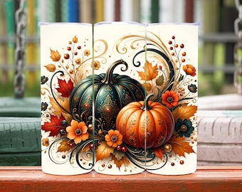 Fall Tumbler Wrap, Pumpkin Tumbler Wrap, Fall Tumbler Png, Autumn Tumbler Wrap, Flower Tumbler Wrap, 20oz Tumbler Wrap, Digital Download