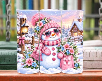 Snowman Tumbler Wrap Png, Christmas Tumbler Png, Christmas Tumbler Wrap, Christmas Sublimation Designs, 20oz Tumbler Wrap, Digital Download