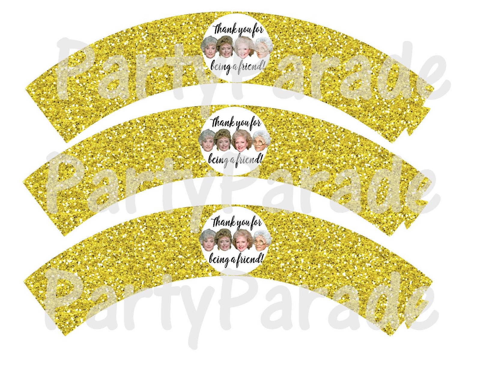 Golden Girls Cupcake WRAPPER DIY Print at Home Dorothy Etsy