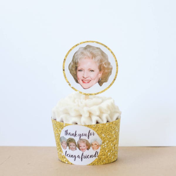 DIY Printable Golden Girls Gift Tags or Cupcake Toppers - Cake - Dorothy- Blanche- Rose- Sophia- Golden Girls Party- Birthday Party- Reunion