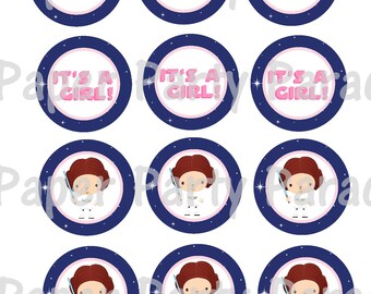 Star Wars Princess Leia Baby Shower Cupcake Toppers (Printable)