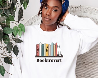 Sudadera de Booktrovert, sudadera de amante de libros, linda camisa de amante de libros, regalo de bibliotecario, profesor Bookish, regalo para amante de libros, comodidad