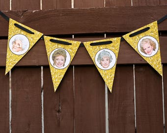 Golden Girls Party Pennant Banner (Digital Download)