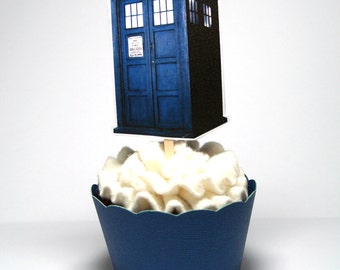 DIY TARDIS Cupcake Toppers: Dr. Who Party (Digital Download)