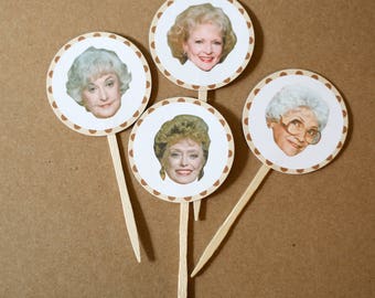 Golden Girls Cupcake Toppers: DIY Party Decorations (Digital Download)