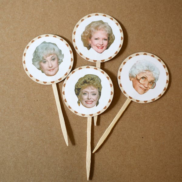 Golden Girls Cupcake Toppers: DIY Party Dekoration (Digitaler Download)